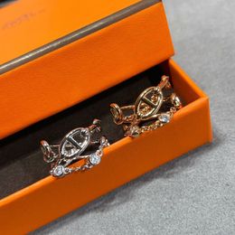 Anneaux Femme Designer Anneaux pour femmes Pig Nose Channe Ring Gold Premium Precision Edition Set avec diamants Niche Design Ring 18K Rose Gold Bijoux Anneaux Accessoires