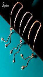 Rinhoo charme solide couleurs argentés cristal ramines bracelets bijoux pour femmes dame mariée fêtard cadeau 1891650
