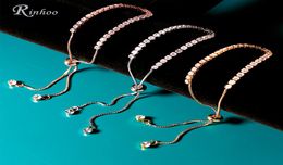 Rinhoo charme de couleur argent solide en cristal ramines bracelets bijoux pour femmes dame mariée fête done3879745