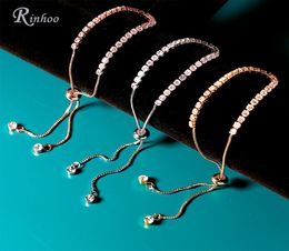 Rinhoo charme couleur argent massif cristal strass bracelet Bracelets bijoux pour femmes dame mariage mariée fête cadeau 6417699