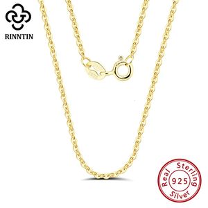 Rinntin 925 Sterling Silver Fashion Cable Link Chains ketting voor vrouwen dunne nekketen accessoires sieraden SC06 240422