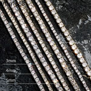 Rinntin Smn Groothandel 3mm 4mm 5mm Hip Hop Ice Out Armband 925 Sterling Zilver Moissanite Diamond tennis Chain Ketting voor Mannen