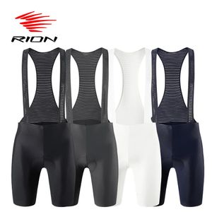 RION Cuissards de cyclisme Hommes Collants à bretelles avec bretelles VTT Vélo Lycra Biker Bavoirs 3D Pad 5H Seamless Leg Pro Été 240325