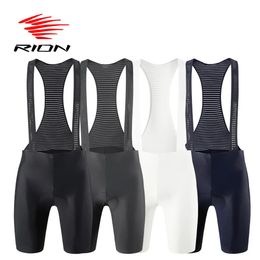 RION Cuissards de cyclisme Hommes VTT Collants à bretelles avec bretelles VTT Vélo Lycra Biker Bibs 3D Pad 5H Seamless Leg Pro Summer 231220