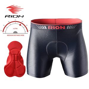 Rion Men Cycling Bicycle Underwear Mens Shorts Panty Pantia Biker Bike Gym Underpants met padding pads mannelijke MTB Mountain Ride Lycra 240408