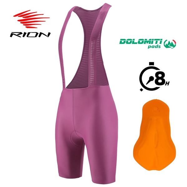 RION Mujeres Ciclismo Bib Shorts Medias Bicicleta de montaña Mono Mujer Tirantes Baberos Ropa de bicicleta de carretera 8H Dolomiti Pro Verano 240320