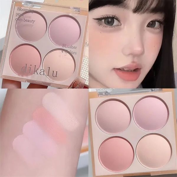 Riotous Sweet Blush 4 couleurs blanc naturel nu maquillage éclat contour plateau mat violet rose abricot 240327