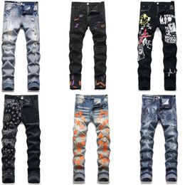 rip jeans homme Casual Streetwear Hommes amiiiri Jeans Noir Slim Fit Hommes Automne Lettre Masculina Jeans Pantalon À La Mode Dance Club Skinny Toursers KOKO femme designer jeans