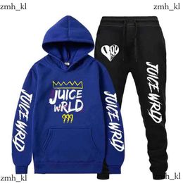 RIP Juice Wrld Hoodies Designer Sweatshirt + Heiliging Pakken Men Men Dames Hip Hop Juice Wrld Trap Rap -pullover Tweede stuk Set Sudaderas 713