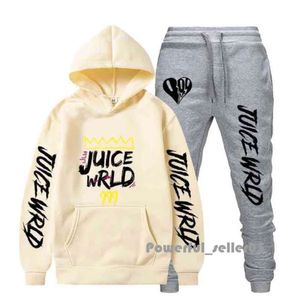 RIP Juice Wrld sweat à capuche + pantalons de survêtement costumes hommes femmes Hip Hop Juice Wrld piège Rap pull deux pièces ensemble Sudaderas 6626