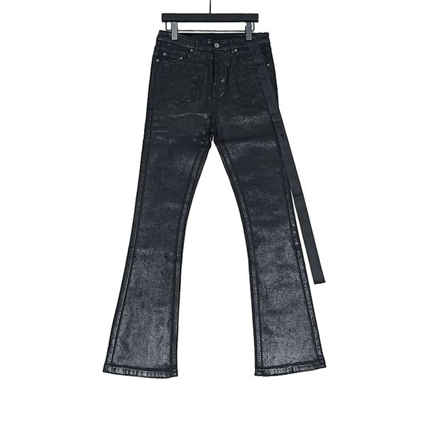 Ripped Distressed Strech Street Skinny Designer Dark Fashion Pantalon en jean noir