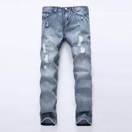 Jeans pour hommes Ripped Hip-Hop Hommes Pantalons Street Skinny Denim Pantalon Mode Casual Dropship pour Homme