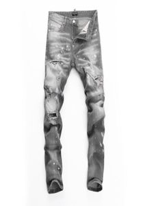 GESCHEURDE KNIE WAS SEXY JEANS Klassieke mode herenbroek Hip Hop Rock Moto Heren casual designer broek Distressed Skinny 99996986069689