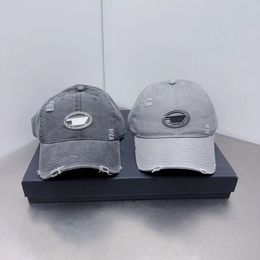 Ripped Washed Baseball Cap Luxe Outdoor Casual Snapback Caps Voor Dames Heren Designer Adjuatable Chapeau Homme