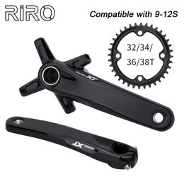 Riro XT 104bcd Bicycle Crankset 170mm Bike Crank Aluminium Legering Chainring 32T 34T 36T 38T met onderaan 175 mm MTB Crank