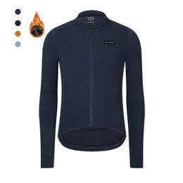 RisesBik Pro Race Fit Thermal Fleece Bike Jacket Mens Cycling Jersey Lange mouw Wintercycling kleding Lichtgewicht 240318