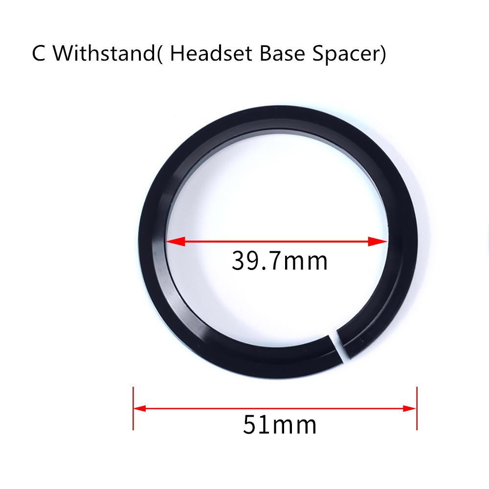RISK Aluminum 1.5inch Bicycle Headset Base Spacers Crown Race for Straight / Taper Fork 30/39.8mm Bike Headsets Base Accessories