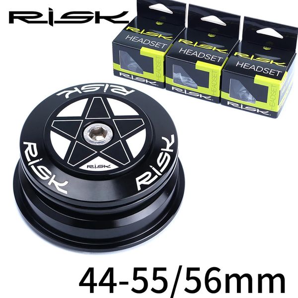 RISK-auriculares para bicicleta de montaña y carretera, 44564455 CNC 1 181 12 15, horquilla de tubo cónico, aleación de aluminio recta, doble rodamiento 240118