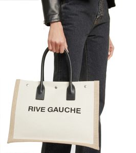 Rive Gauche Sac à main fourre-tout sacs de créateurs simples fourre-tout homme femme toile décontractée mode épaule bandoulière sac à provisions cadeau de Noël 01