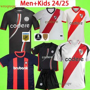 River Plate Soccer Jerseys 2024 2025 Men Kids Kit 24 25 San Lorenzo Camiseta de Futbol de la Cruz Beltran Borja Solari Simon Colio Football Shirt t Fans