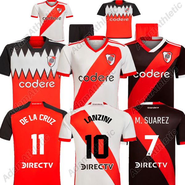 Camisetas de fútbol de River Plate 23 24 LANZINI Camiseta de fútbol de River Plate kit para niños C.ECHEVERRI BARCO M.BORJA SOLARI A.PALAVECINO camiseta 2023 2024