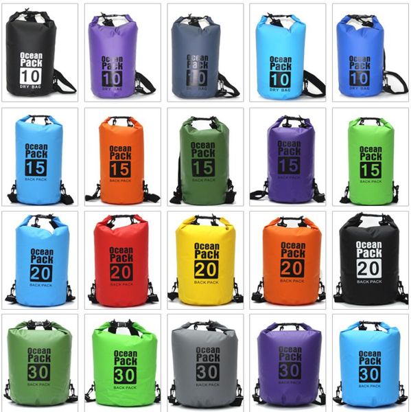 Bolsas de senderismo por el río Bolsa de cubo para buceo DEPORTE PAQUETE OCÉANO Bolsa de hombro a la deriva Bolsa flotante para natación impermeable al aire libre Secado7090213