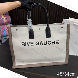 Rives Gauches Designer Tote Bag Hommes Femmes Top Qualité Toile Cuir Luxe Sacs À Main Grande Capacité Sacs À Provisions Sous Le Bras Mode Classique Totes Sacs