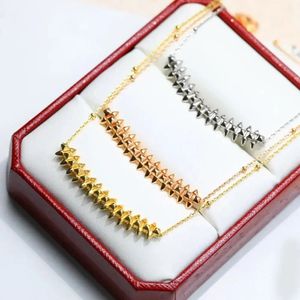 Klinknagel hanger ketting 925 sterling zilver dames kettingen replica merken mannen K gouden choker luxe sieraden bruiloft gast geschenk uitverkoop 240125