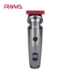 Riwa Electric Imperproof Hair Trimmer Re6325 Affichage LED sans fil Clipper des cheveux rechargeables Y240517