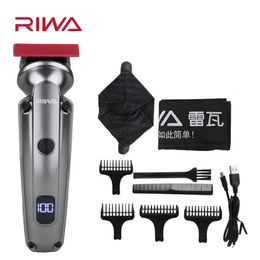 Riwa Electric Imperproof RE6325 Triming ménage affichage LED sans fil Clipper des cheveux rechargeables 240515