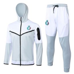Riyadh Tracksuit Futbol Football Training Training Soccer Jersey Suits Kit Kits Kits Boys Adultes 2023 24 25 Ensembles de vestes Jerseys Sportswear
