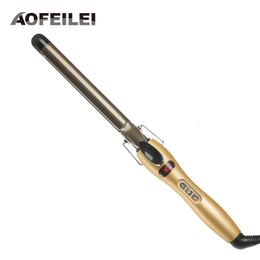 Rizador Pelo fer à friser en céramique professionnel bigoudis numériques Styler chauffage outils de coiffure prise ue Aofeilei baguette fers 240226