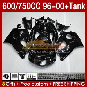 Stroomlijnkappen Tank Voor SUZUKI SRAD GSXR 600 750 CC 600CC 750CC 96-00 Body 156No.0 GSXR750 GSXR-600 GSXR600 96 97 98 99 00 GSX-R750 1996 1997 1998 1999 2000 Kuip Glanzend Zwart