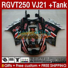 Rizla Red Fairings Kit Tank pour Suzuki RGVT250 SAPC VJ21 RGV-250CC 88-89 BodyWorks 159NO.33 RGVT-250 RGV-250 RGV250 88 89 RGVT RGV 250 CC 250CC 1988 1989 Kit de carénage Kit de faise