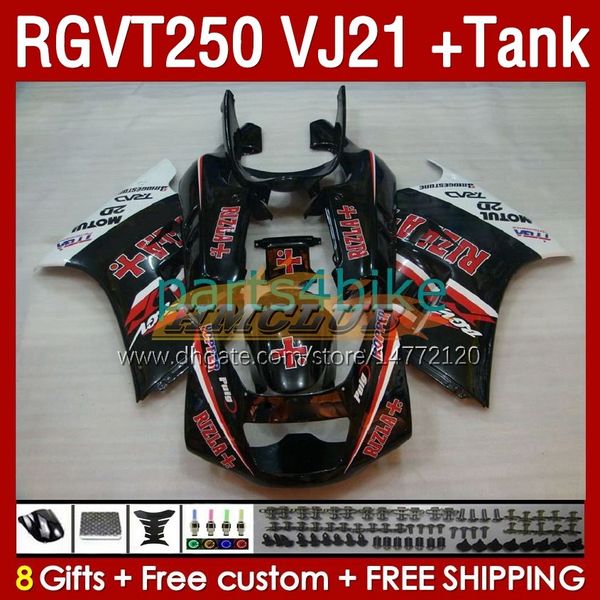 Rizla Red Courtings Kit Tank para Suzuki RGVT250 SAPC VJ21 RGV-250CC 88-89 BODYWORKS 159NO.33 RGVT-250 RGV-250 RGV250 88 89 RGVT RGV 250 CC 250CC 1988 1989 KIT de la carenal de la creciente