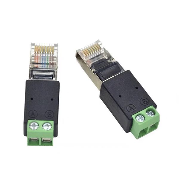 Adaptateur RJ45 RJ45 vers terminal adaptateur cristal, terminal de fil RJ45 vers terminal 485