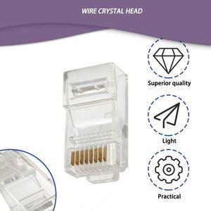 RJ45 CAT5E Modulaire plug -netwerkconnector 8p8c Contacten