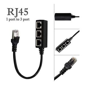 RJ45 LAN Ethernet Splitter Cable 1 mannelijk tot 3 vrouwelijke netwerkhubs Super Cat5 Cat5e Cat6 Cat7 Internetverbinding Koppeling Contact