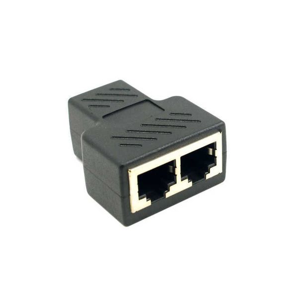 La paire de têtes de réseau à trois voies RJ45 utilise un câble pour connecter l'extension de connecteur en même temps