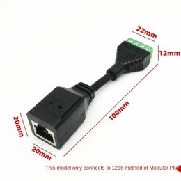 RJ45 tot 4PIN Terminal RJ45 vrouwelijke terminalblok kristalkop aansluitblokdrukvrij kristalkopnetblok end1.voor RJ45 -terminalblokconnector