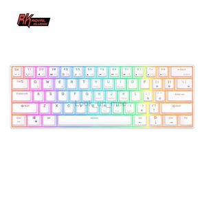 RK ROYAL KLUDGE RK61 Clavier Mécanique Sans Fil Bluetooth 61 Touches 60% Ultra-Compact Double Mode RVB BacHot-Sklit Gamer Claviers HKD230808