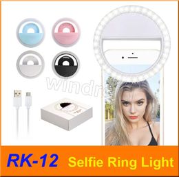 RK12 RK12 RECARGABLE LED UNIVERSAL LECHE LIGHT LIMPLA LIMPLA DE LA LAVIA Flash Selfie Lighting Camera Pogografía para todos los teléfonos CHE5427710