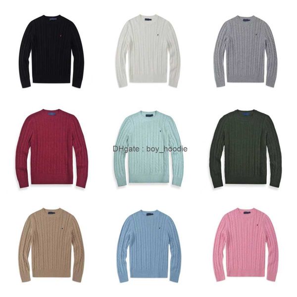 RL Diseñador Men Knits Séter Ralphs Polos Plever Crewneck de tejido de tejido de tejido de punto