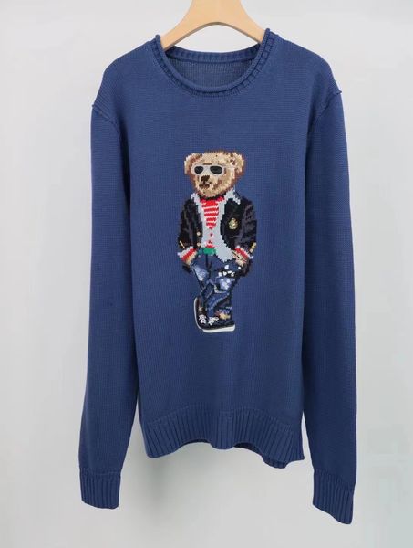 RL Designer Ralph Polo Bear Pull pour hommes et femmes Pull tricoté à manches longues S Bear Sweat à capuche Casual Imprimé Top en tricot S-XL