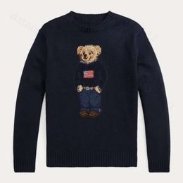 RL Designer Femmes Knits Bear Print Graphic Bear Sweater Ralp Laurens Pull Pullover Playlover Classics Classiques tricotés Casual Harajuku Streetwear 986