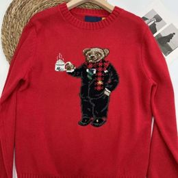RL Designer Femmes Knits Bear Print Graphic Bear Sweater Ralp Laurens Pull Pullover Playlover Classics Classiques tricotés Casual Harajuku Streetwear 959