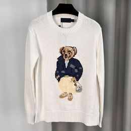 RL Designer Women Knits Bear Print Graphic Bear Sweater Ralp Laurens Pull Pullover Playlover Classics Classiques tricotés Casual Harajuku Streetwear 742