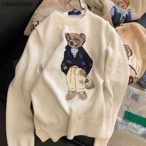 RL Designer Femmes Knits Bear Pull Polos Pullover broderie Pulllaes en tricot à manches longues Casual 4036