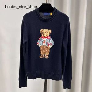 Pull RL Ralphe Laurene Sweater Top Quality RL Designer Femmes Knits ours Polos Polos Pullover Broderie Pullages tricotés à manches longues Casual 830