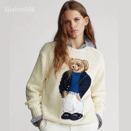 RL sweaters Suéter para Mujer, polos, suéter con oso, suéter básico suave para Mujer, jersey de algodón Rl Bear, jersey tejido a la moda, Top Sueters De Mujer 2210078a6v